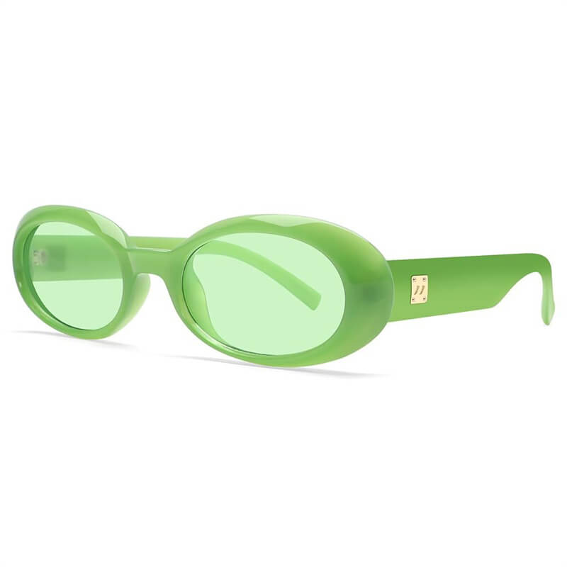 Fashion Street Retro Oval Frame PC Sunglasses