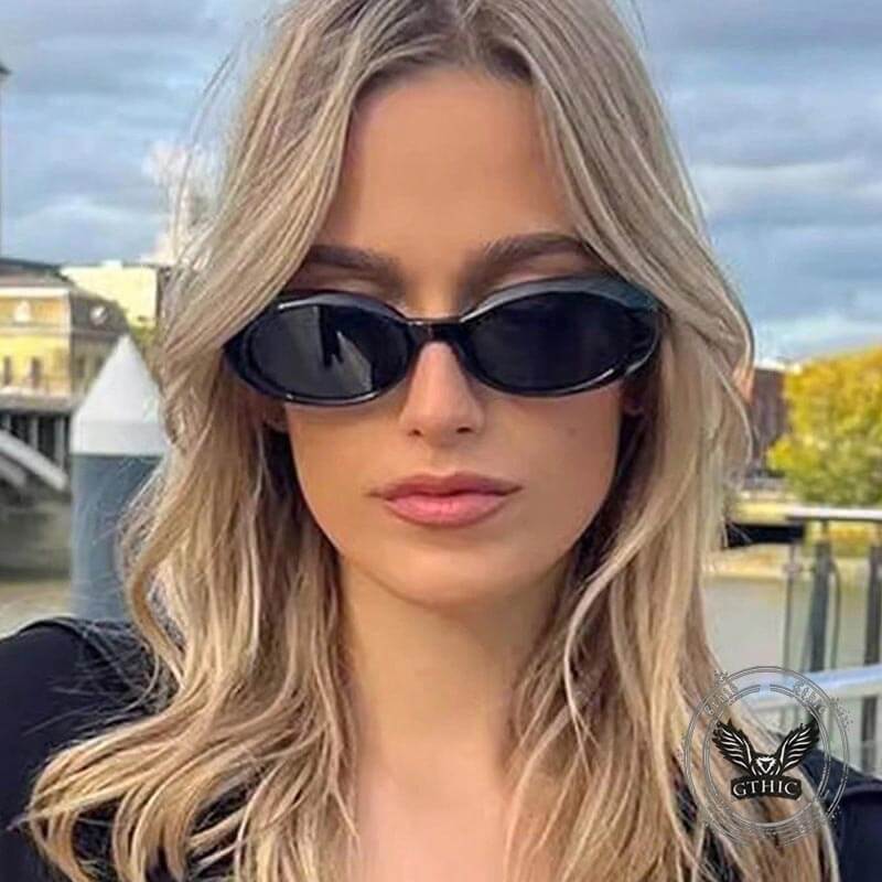 Fashion Street Retro Oval Frame PC Sunglasses 02 | Gthic.com