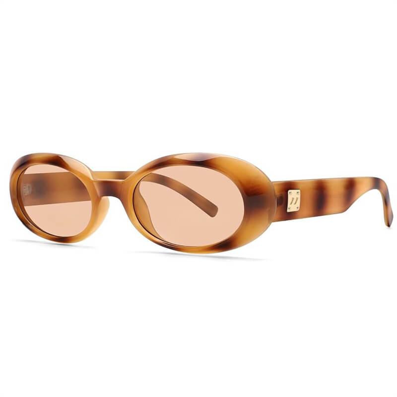 Fashion Street Retro Oval Frame PC Sunglasses