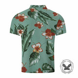 Fashion Summer Plant Print Short Sleeve Polo Shirt 02 | Gthic.com