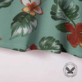 Fashion Summer Plant Print Short Sleeve Polo Shirt