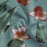 Fashion Summer Plant Print Short Sleeve Polo Shirt