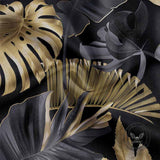 Fashion Tropical Plant Print Short Sleeve Polo Shirt