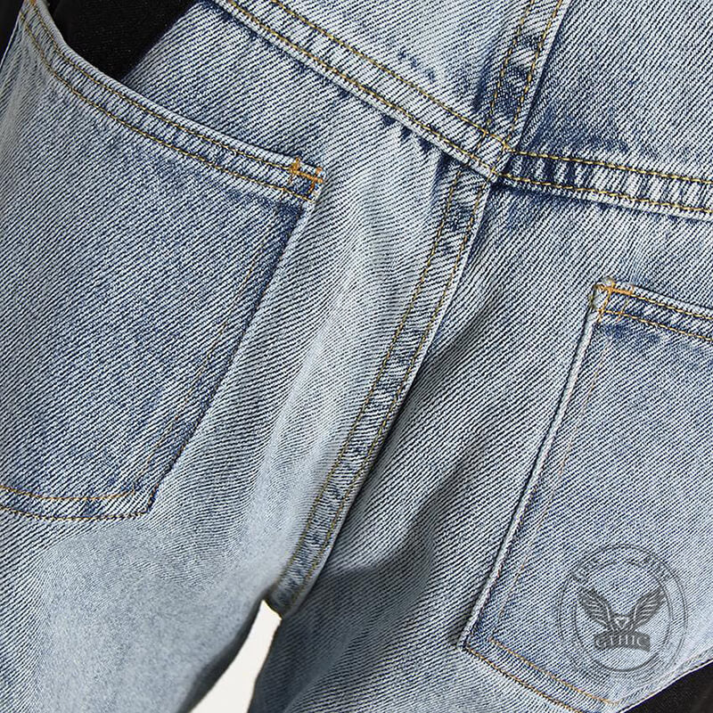 Punk-Hose für Herren aus Baumwolle mit Aufnäher und Totenkopf-Aufdruck