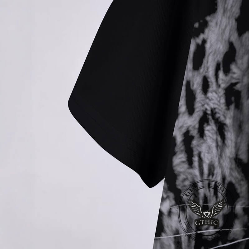 Fashion Wild Cheetah Print Short Sleeve Polo Shirt | Gthic.com