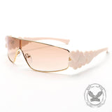 Fashion Y2K Metal Full Frame Heart PC Sunglasses | Gthic.com