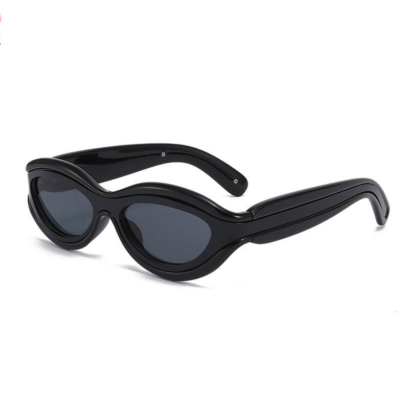 Fashionable Colorblock Cat Eye PC Sunglasses | Gthic.com