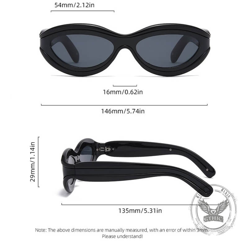Fashionable Colorblock Cat Eye PC Sunglasses | Gthic.com