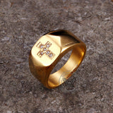 Fashionable Diamond Cross Stainless Steel Ring