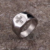 Fashionable Diamond Cross Stainless Steel Ring
