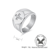 Fashionable Diamond Cross Stainless Steel Ring