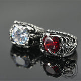 Fashionable Dragon Claw Gemstone Stainless Steel Ring | Gthic.com