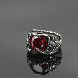 Fashionable Dragon Claw Gemstone Stainless Steel Ring | Gthic.com