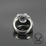 Fashionable Dragon Claw Gemstone Stainless Steel Ring | Gthic.com