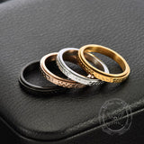 Fashionable Hammered Stainless Steel Spinner Ring