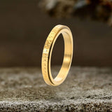 Fashionable Hammered Stainless Steel Spinner Ring