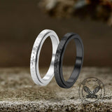 Fashionable Hammered Stainless Steel Spinner Ring | Gthic.com