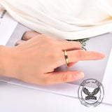 Fashionable Hammered Stainless Steel Spinner Ring | Gthic.com