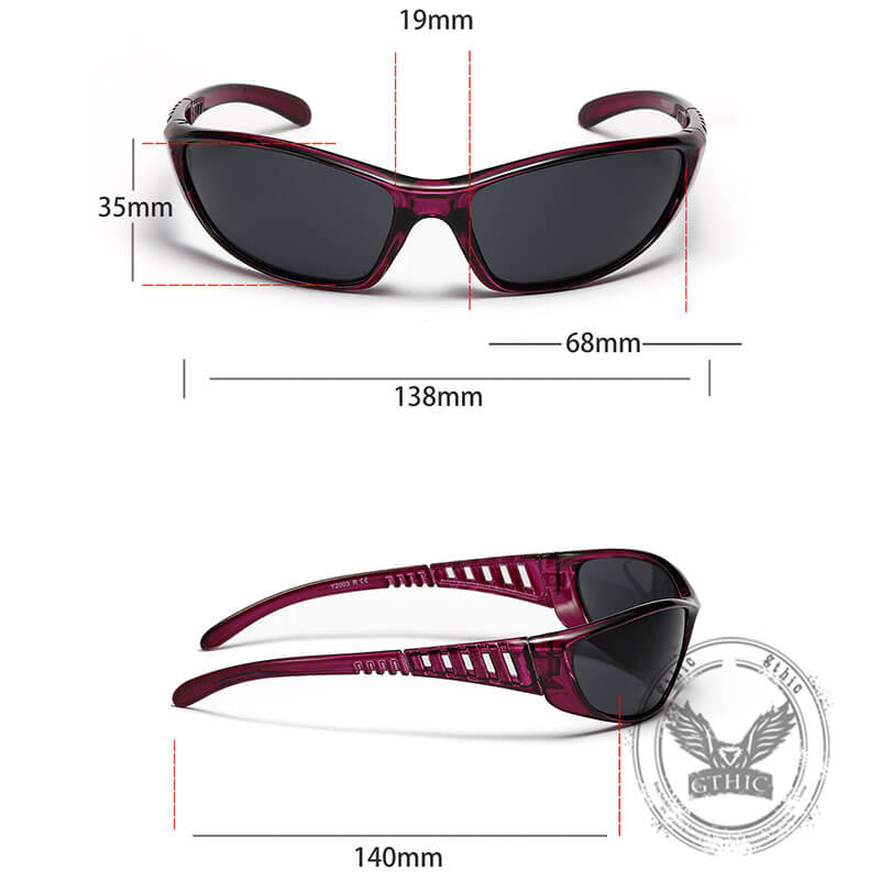 Fashionable Y2K Colorful Hollow UV-Proof PC Sunglasses | Gthic.com