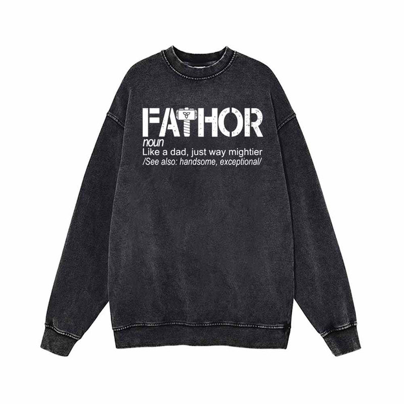 Fathor Like A Dad Vintage Washed Hoodie Sweatshirt | Gthic.com