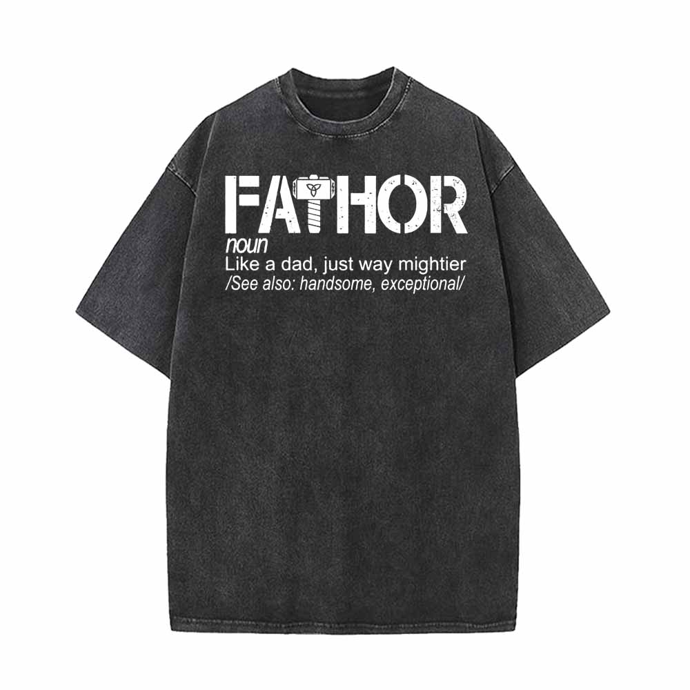 Fathor Like A Dad Vintage Washed T-shirt | Gthic.com