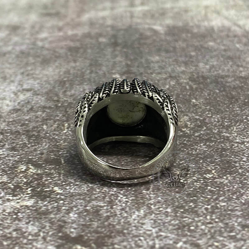 Feather Eye Stainless Steel Ring