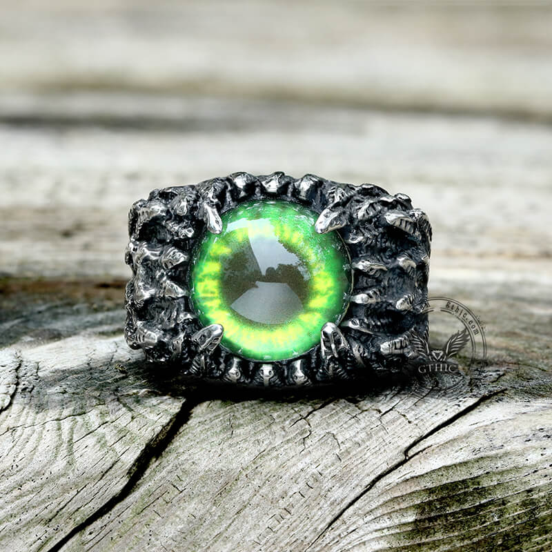Feather Eye Stainless Steel Ring