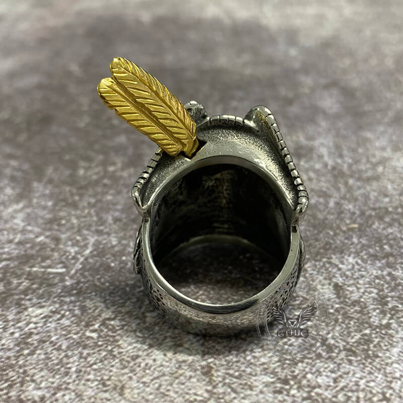 Feather Hat Pirate Stainless Steel Ring