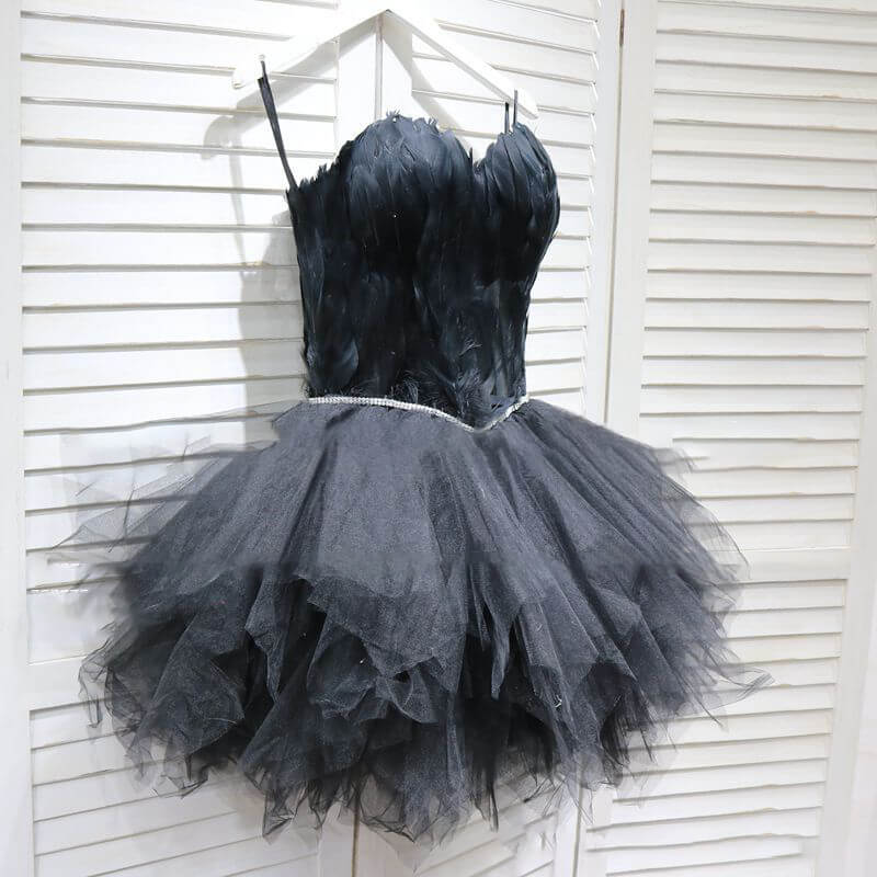 Feather Mesh Tutu Tube Mini Dress | Gthic.com