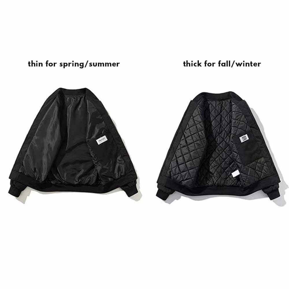 Feather Tail Embroidery Thickened Baseball Uniform Flight Jacket