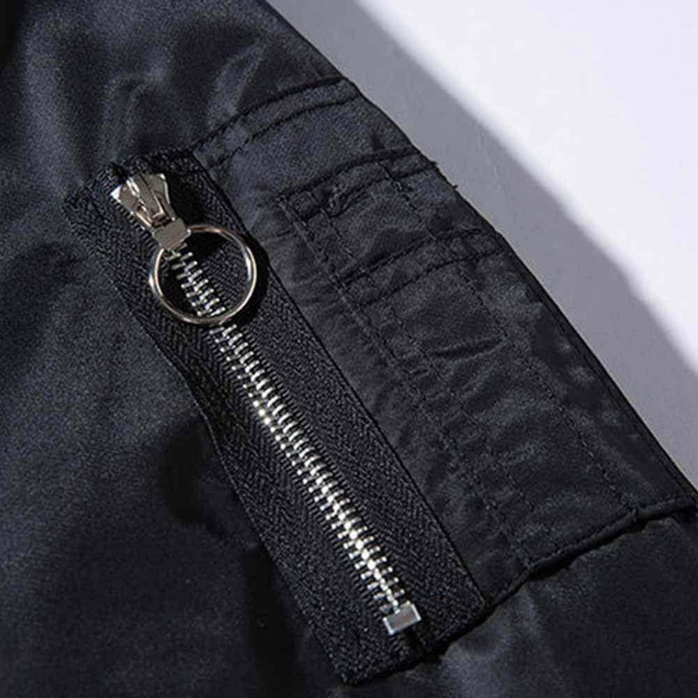 Feather Tail Embroidery Thickened Baseball Uniform Flight Jacket | Gthic.com