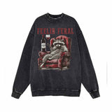 Feelin Feral Funny Raccoon Vintage Washed Sweatshirt 01 | Gthic.com