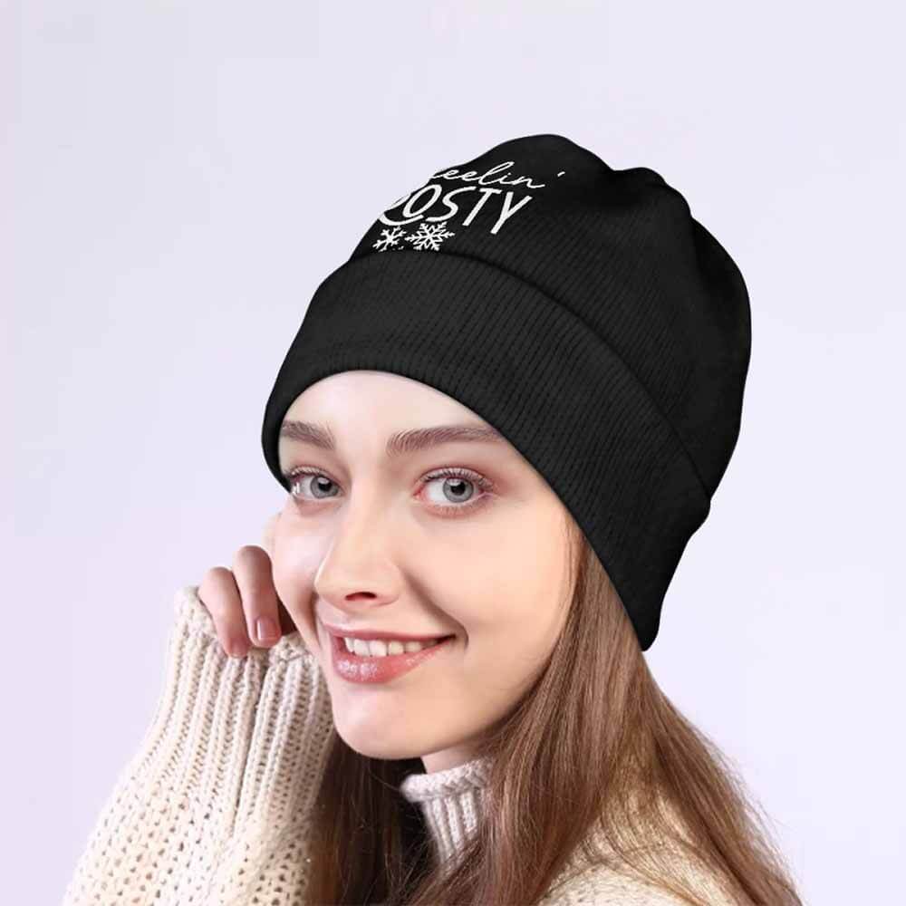 Feelin Frosty Snowflake Warm Knitted Beanies Hat 02 | Gthic.com