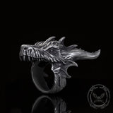 Fierce Dinosaur Head Sterling Silver Jewelry Set | Gthic.com