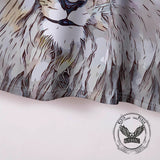 Fierce Lion Head Print Short Sleeve Polo Shirt | Gthic.com