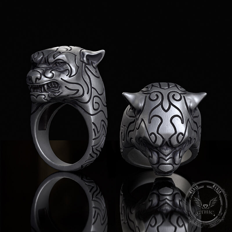 Fierce Panther Sterling Silver Animal Ring – GTHIC