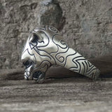 Fierce Panther Sterling Silver Animal Ring