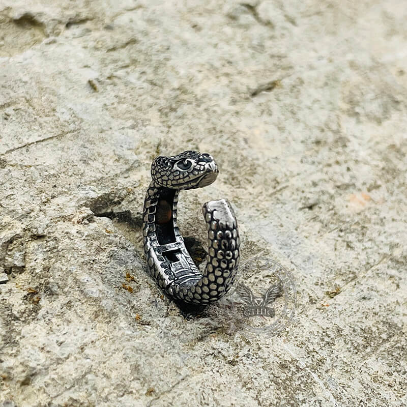 Fierce Snake Stainless Steel Ear Cuffs