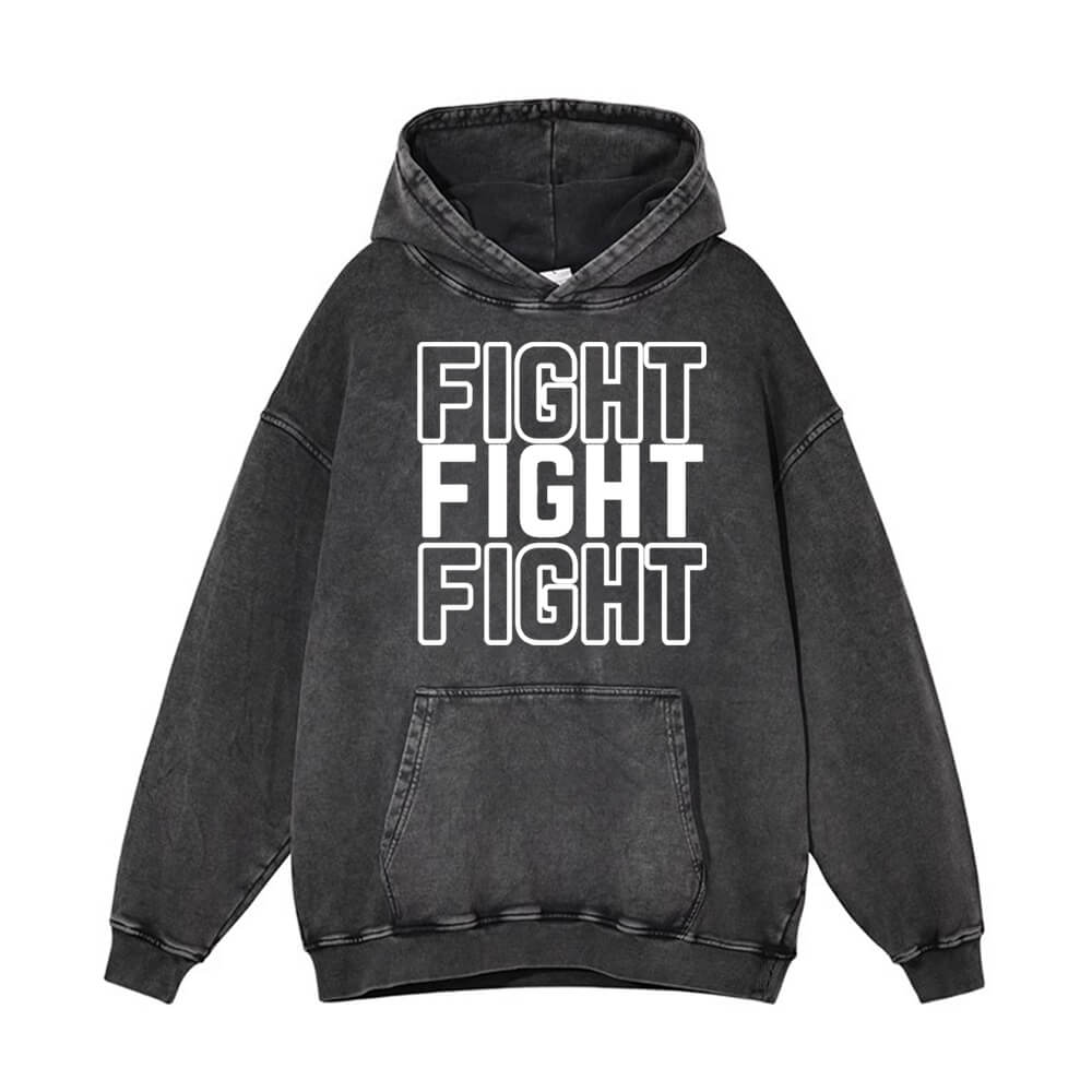 Fight Vintage Washed Hoodie Sweatshirt | Gthic.com