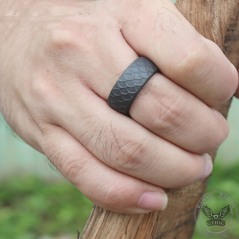 Hammered on sale silicone ring