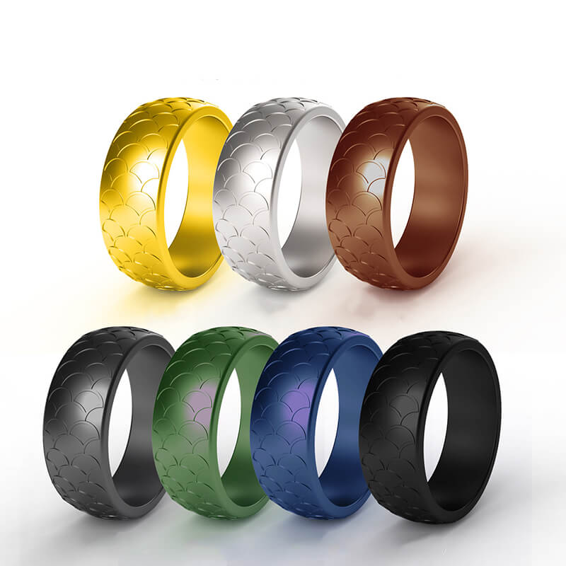 Fish Scale Silicone Ring Set | Gthic.com