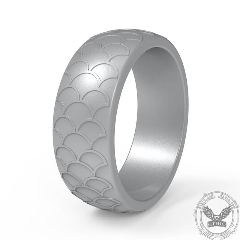 Fish Scale Silicone Ring Set