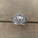 Five Cents Sterling Silver Buffalo Nickel Coin Ring | Gthic.com