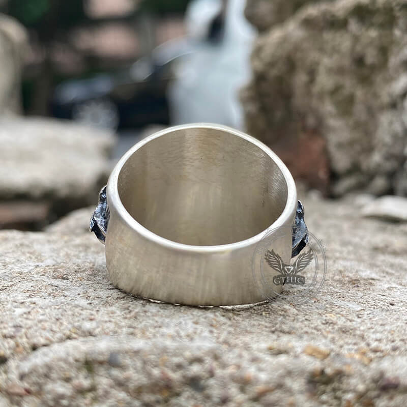 Five Cents Sterling Silver Buffalo Nickel Coin Ring