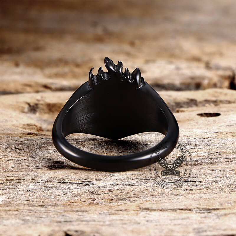 Flame Heart Shape Stainless Steel Oil Drop Ring