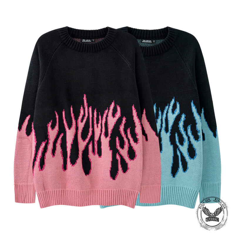 Klassieke losse polyester sweater met doodskopprint