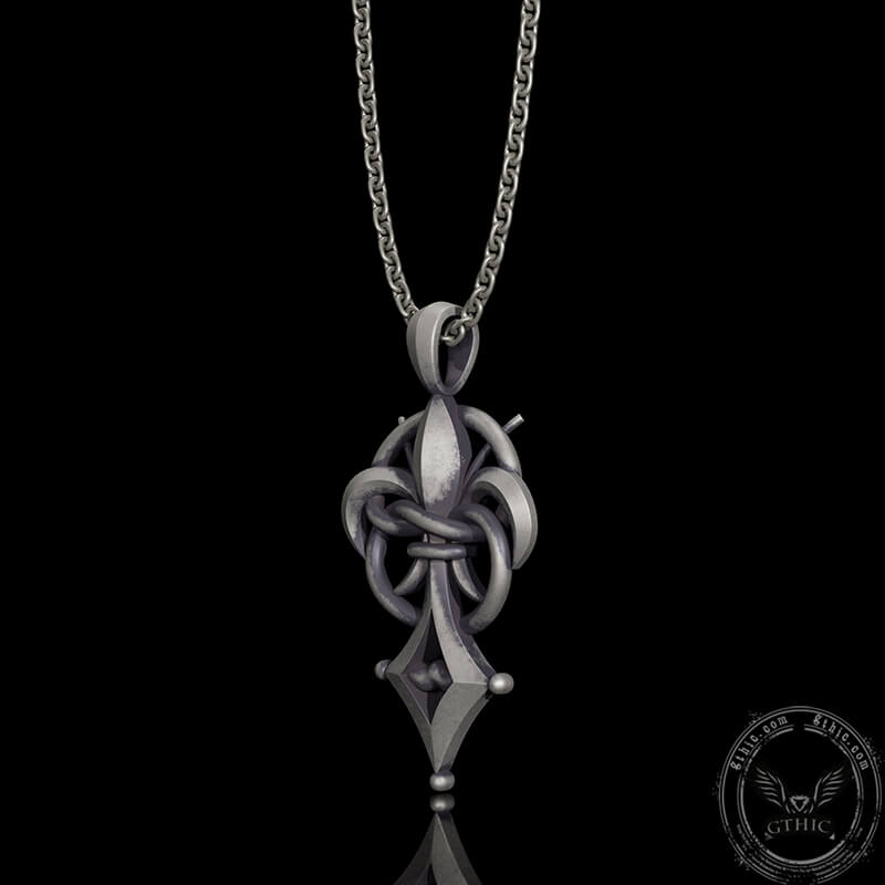 Fleur-De-Lis Sterling Silver Christian Pendant | Gthic.com