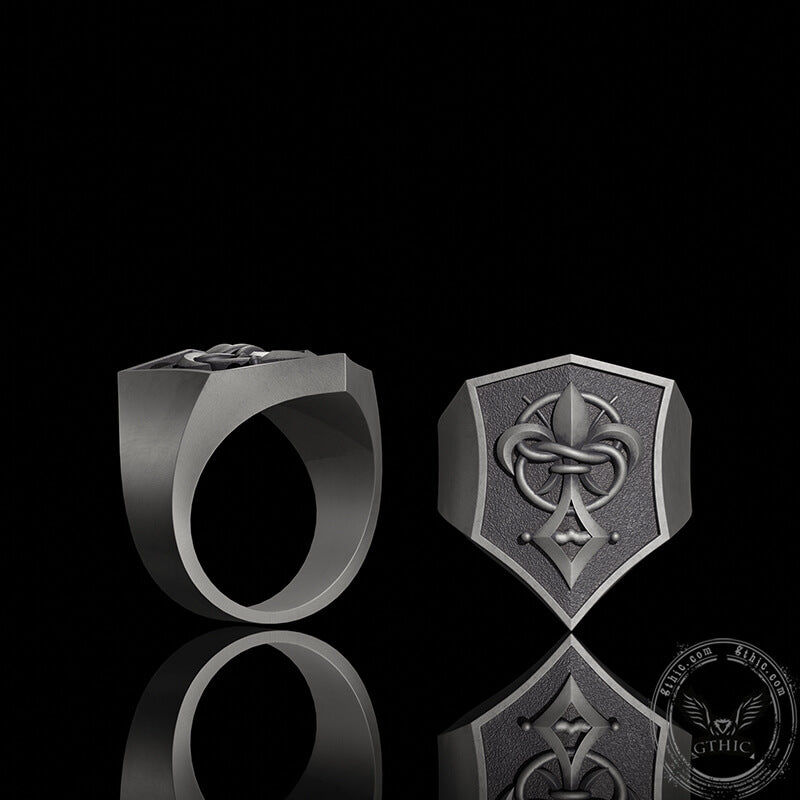 Fleur-De-Lis Sterling Silver Christian Ring | Gthic.com