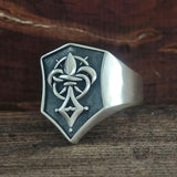 Fleur-De-Lis Sterling Silver Christian Ring | Gthic.com