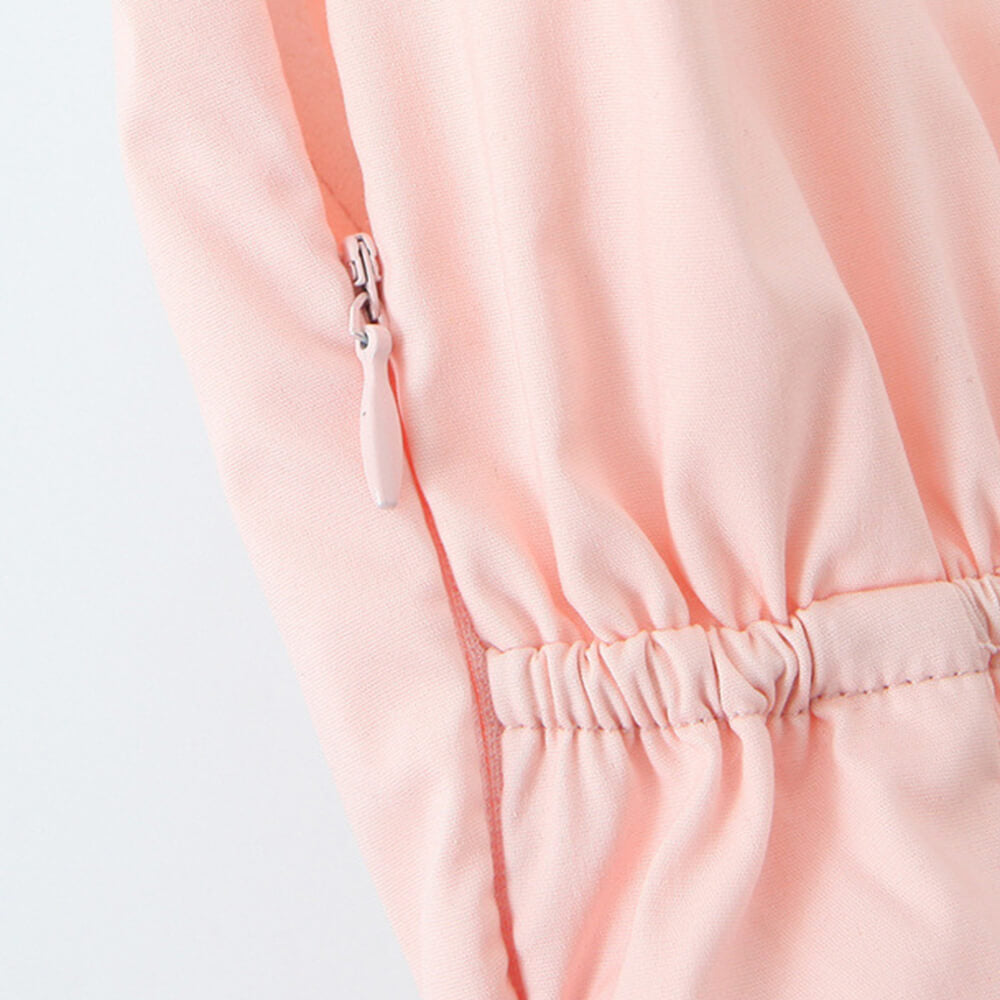 Floral Embroidery Back Tie-Back Suspender Dress